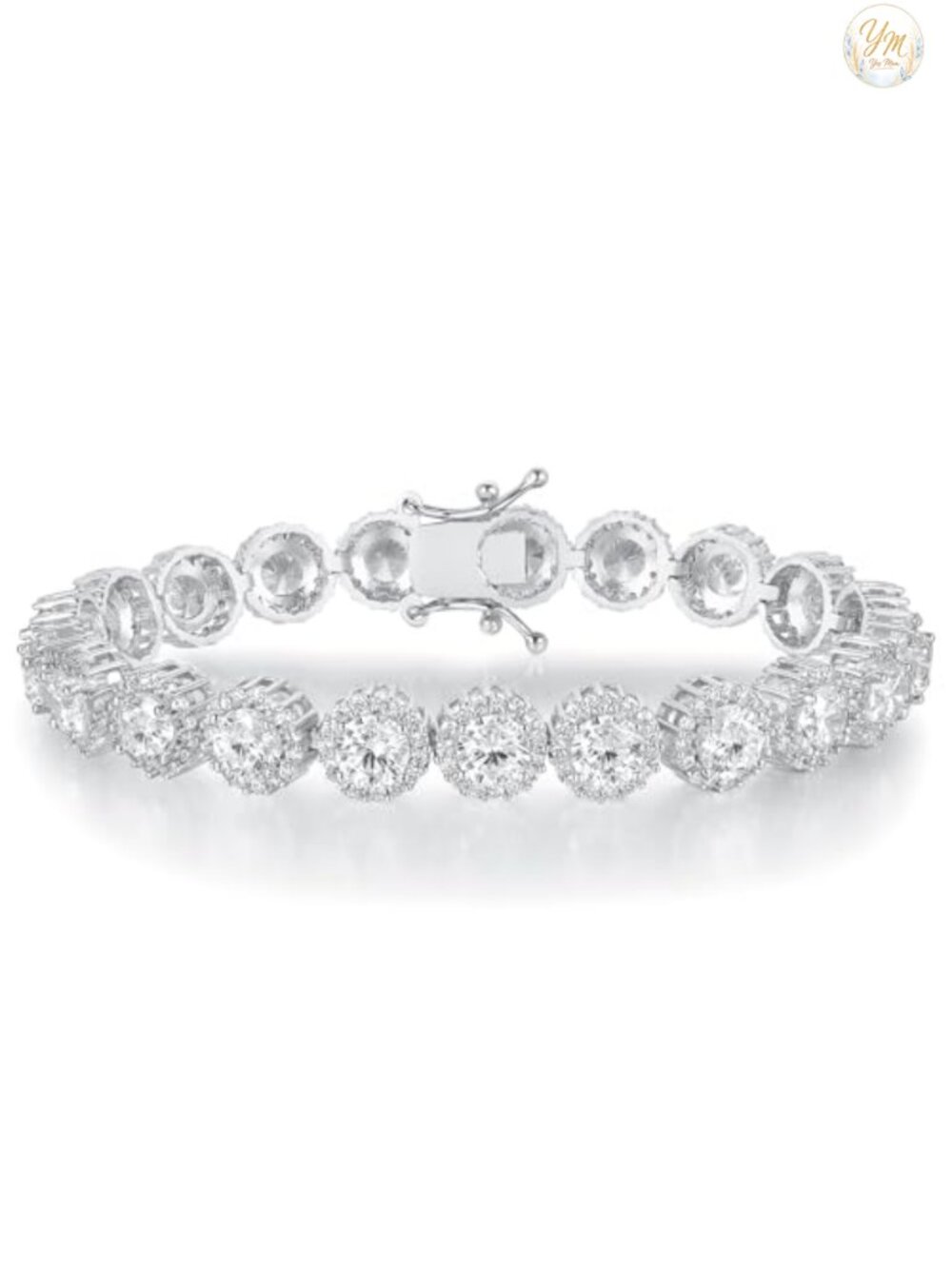 Tennis Bracelet for Women Cubic Zirconia 18K Gold Plated 5mm Sparkly Double
